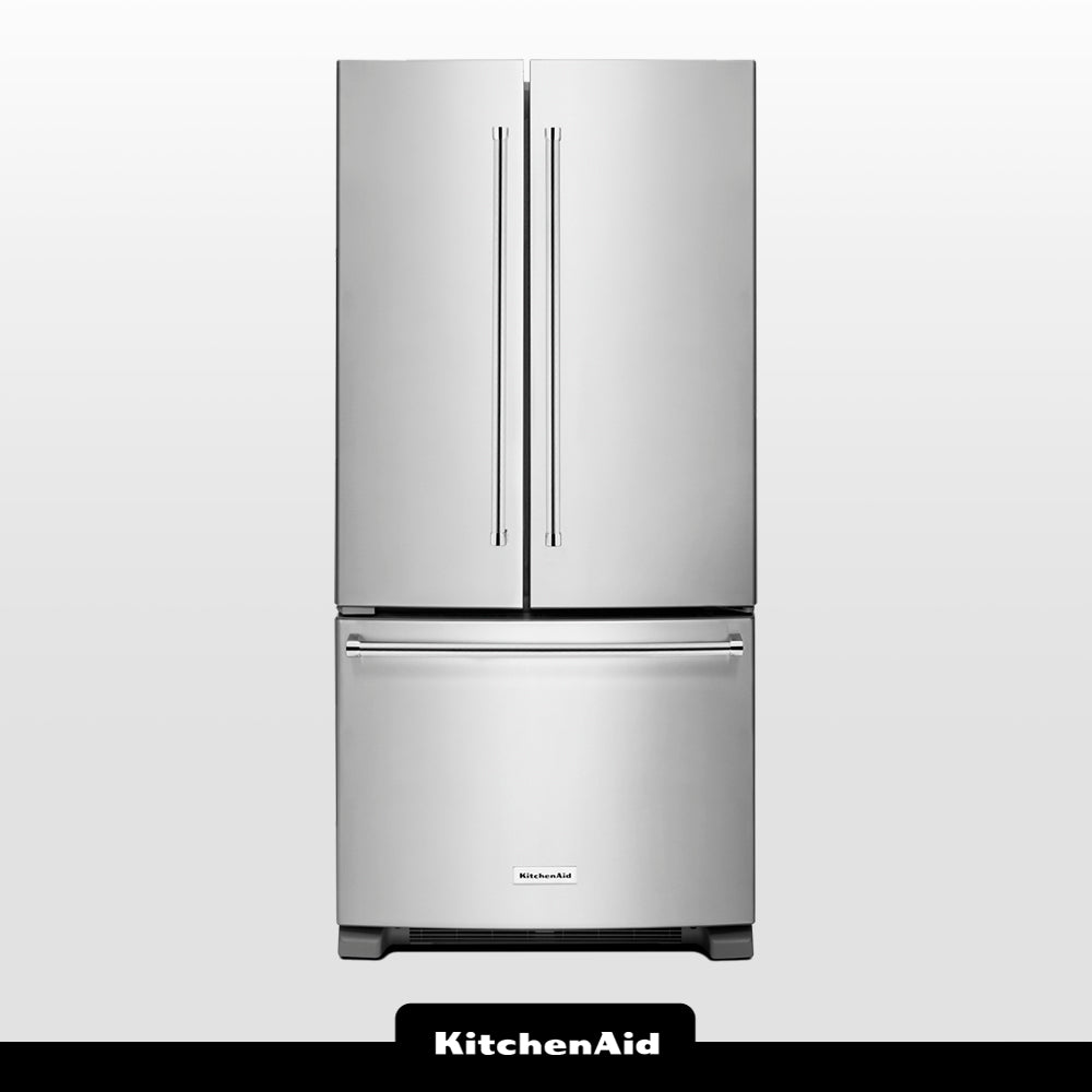 Réfrigérateur à portes françaises, profondeur standard, 22 pi cu, 33 po